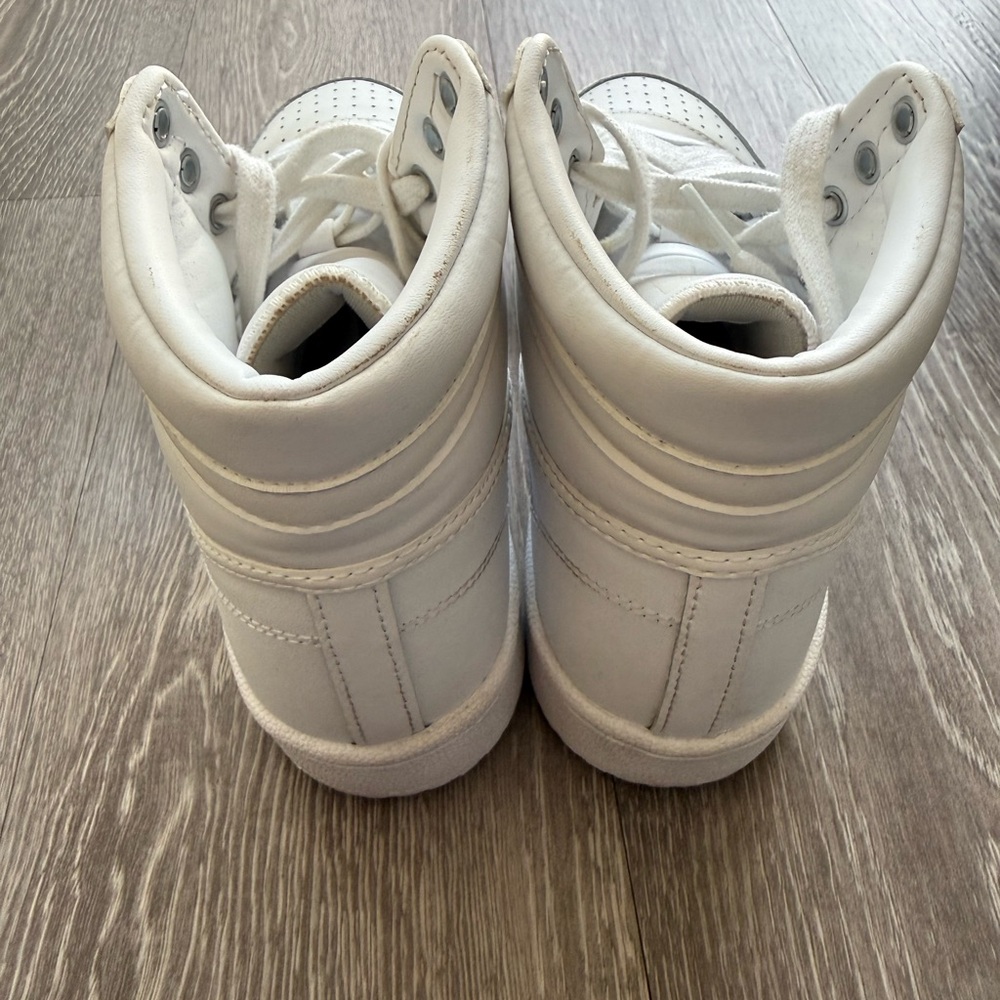 Adidas - White High-Top Sneakers - Men’s 8 (Women’s 9) - Picture 4 of 8
